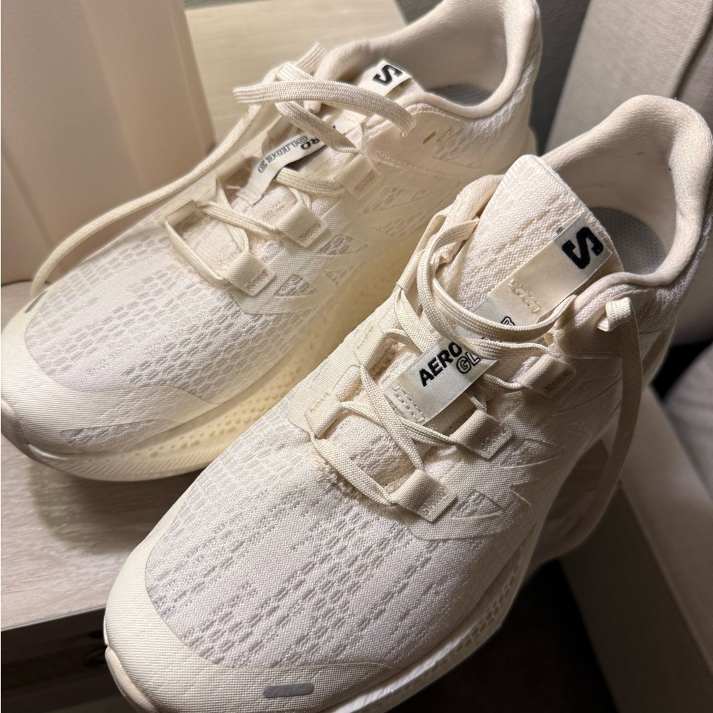 Salomon Cream Athletic Sneakers